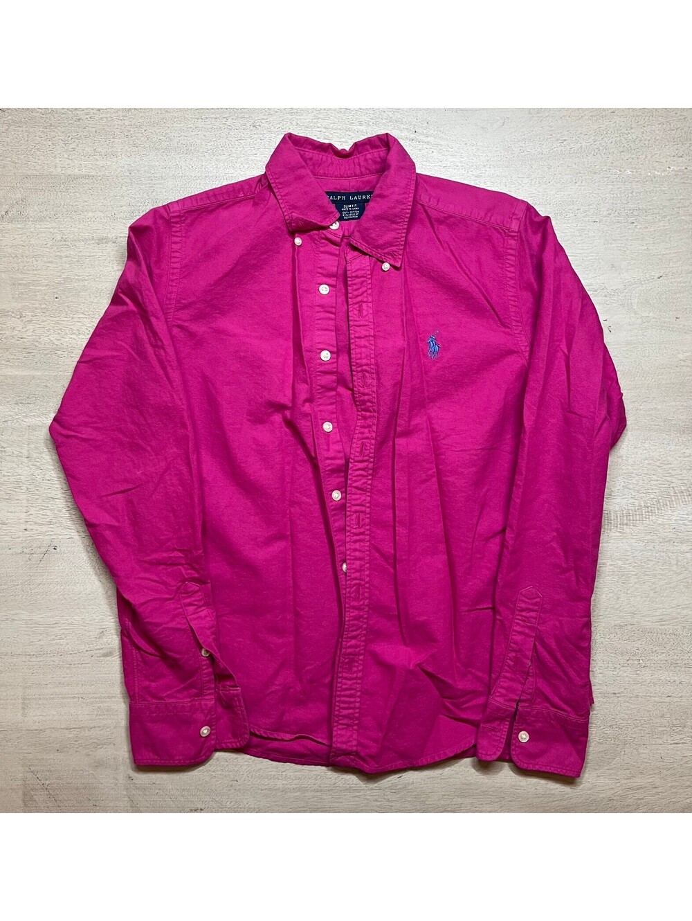Ralph Lauren Slim Fit Button-Down Shirt in Bright Pink